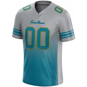 custom authentic drift fashion football jersey gray-teal