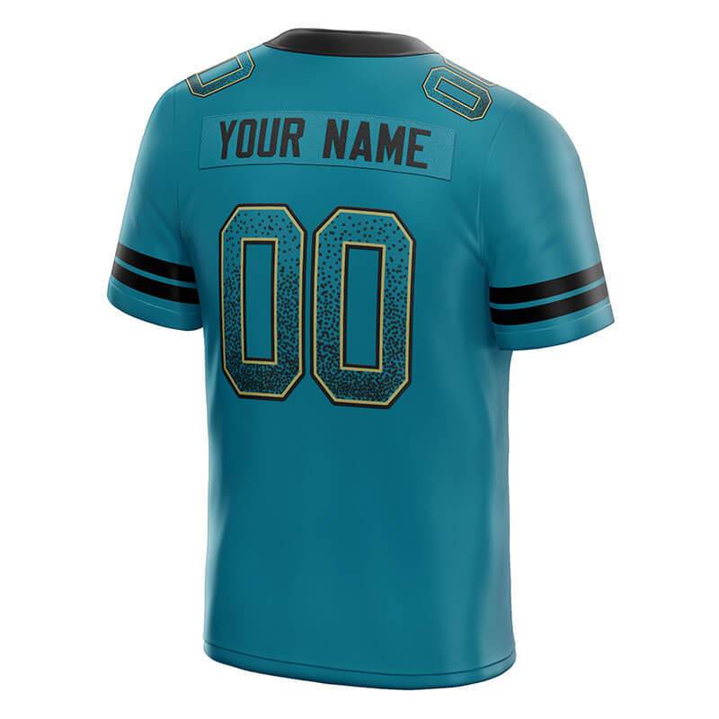 custom authentic drift fashion football jersey gray-teal mesh