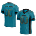custom authentic drift fashion football jersey teal-black mesh