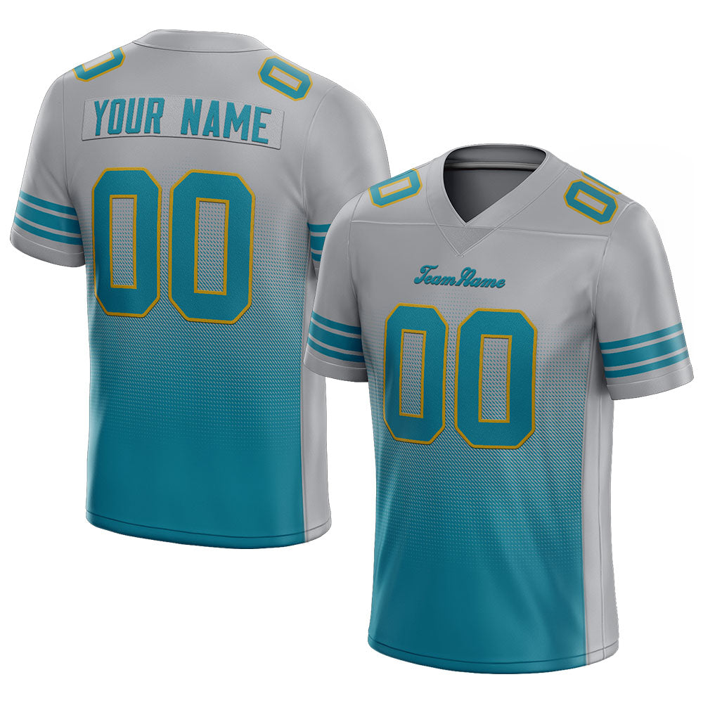 custom authentic drift fashion football jersey black-teal