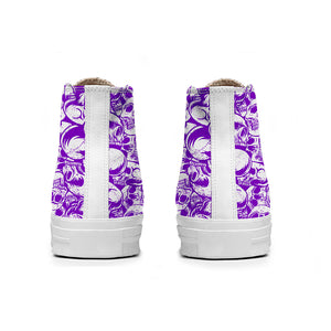 Resalta tu estilo con las zapatillas de lona de caña media Skeleton para hombre y mujer