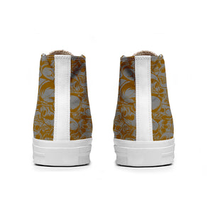 Resalta tu estilo con las zapatillas de lona de caña media Skeleton para hombre y mujer