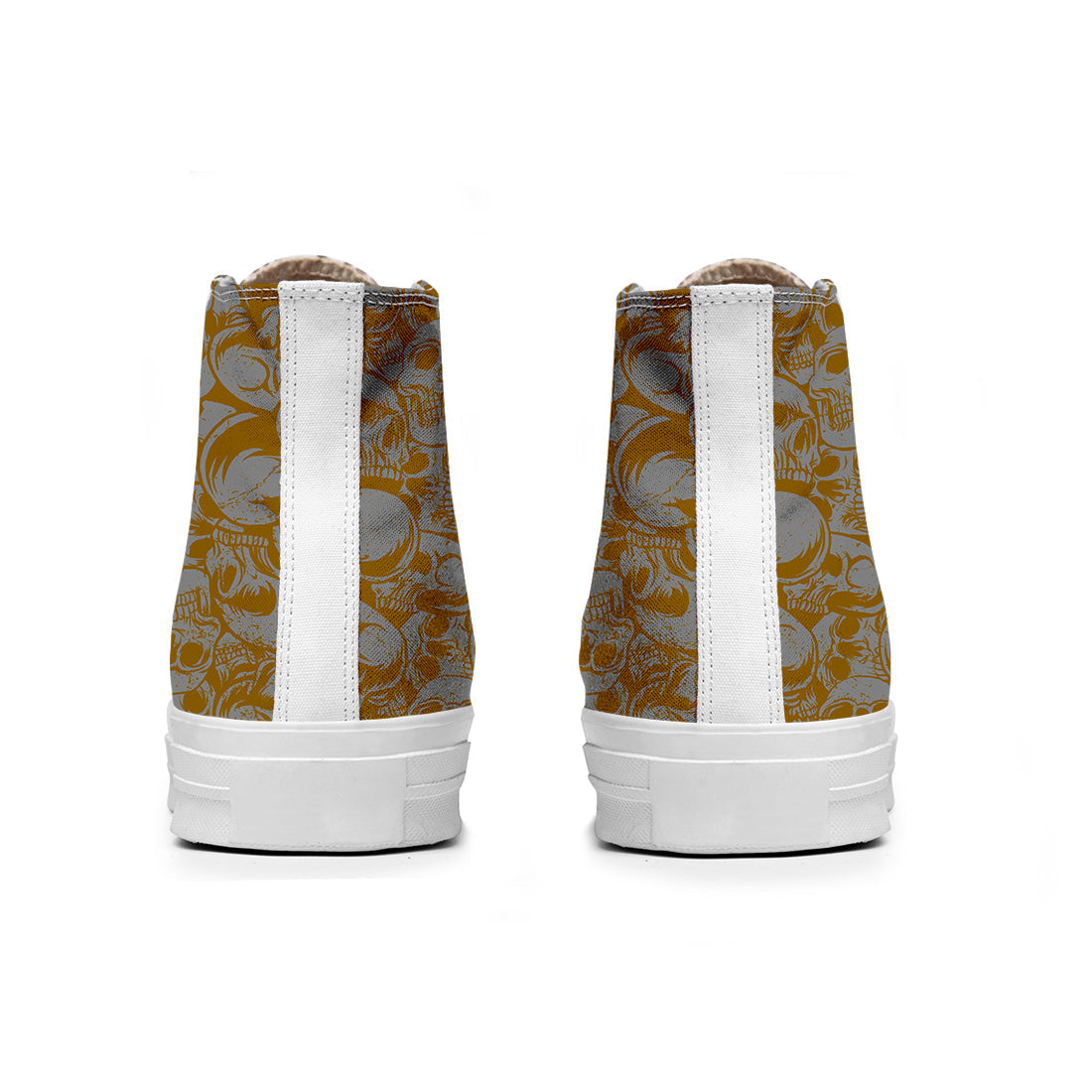Resalta tu estilo con las zapatillas de lona de caña media Skeleton para hombre y mujer