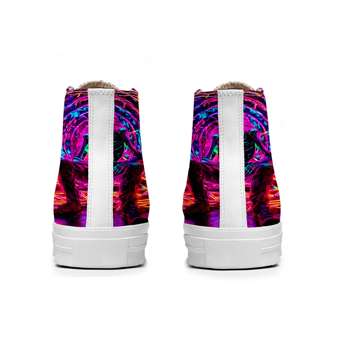 Resalta tu estilo con las zapatillas de lona de caña media Skeleton para hombre y mujer