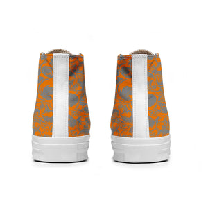 Resalta tu estilo con las zapatillas de lona de caña media Skeleton para hombre y mujer