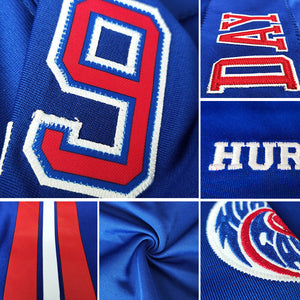 customized  authentic football jersey royal red-white mesh