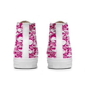 Resalta tu estilo con las zapatillas de lona de caña media Skeleton para hombre y mujer