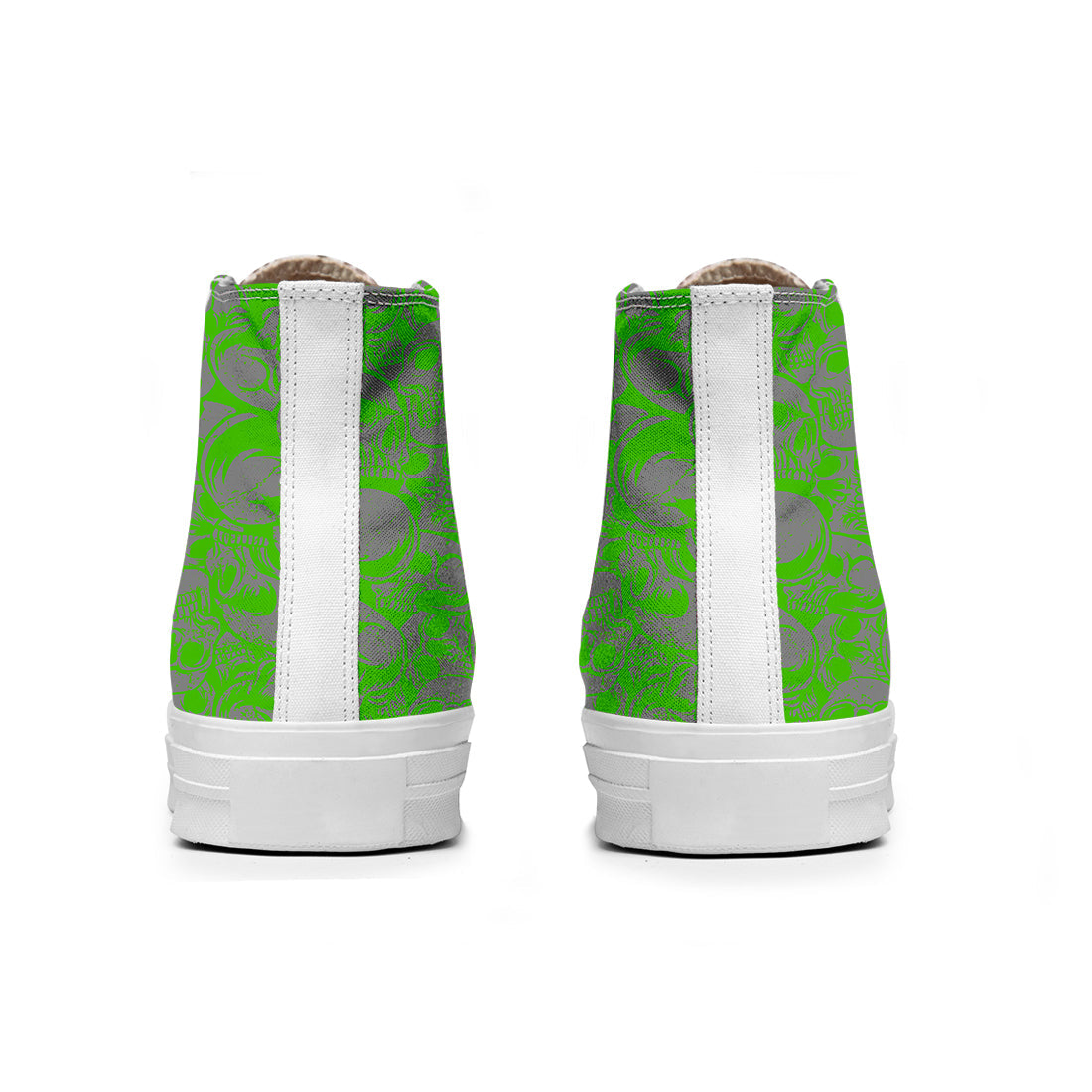 Resalta tu estilo con las zapatillas de lona de caña media Skeleton para hombre y mujer