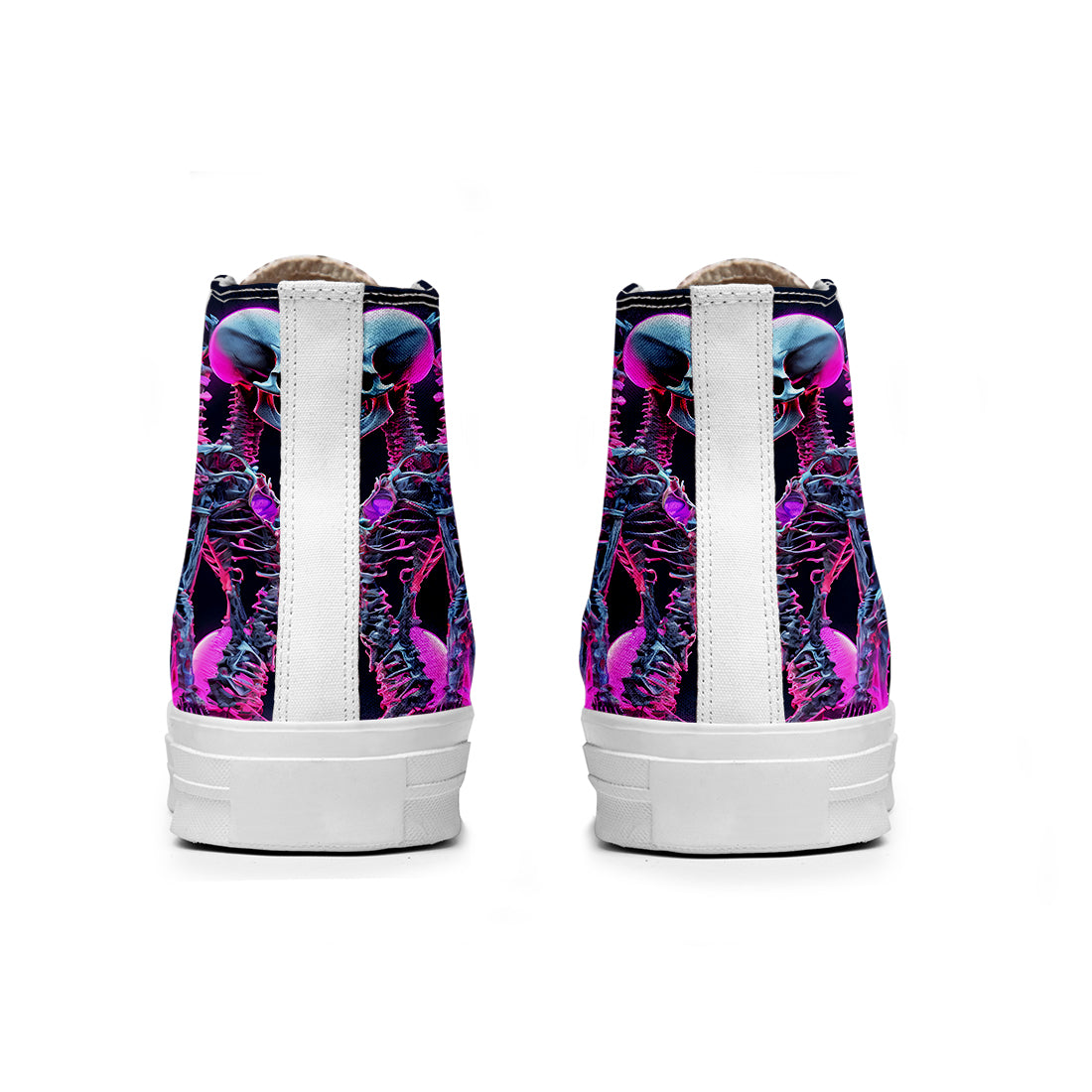 Resalta tu estilo con las zapatillas de lona de caña media Skeleton para hombre y mujer