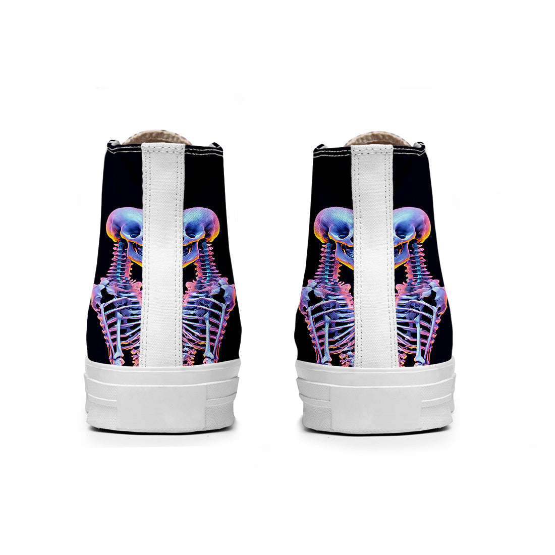 Resalta tu estilo con las zapatillas de lona de caña media Skeleton para hombre y mujer