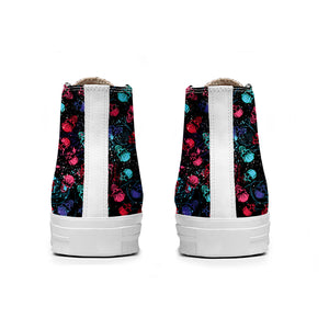 Resalta tu estilo con las zapatillas de lona de caña media Skeleton para hombre y mujer