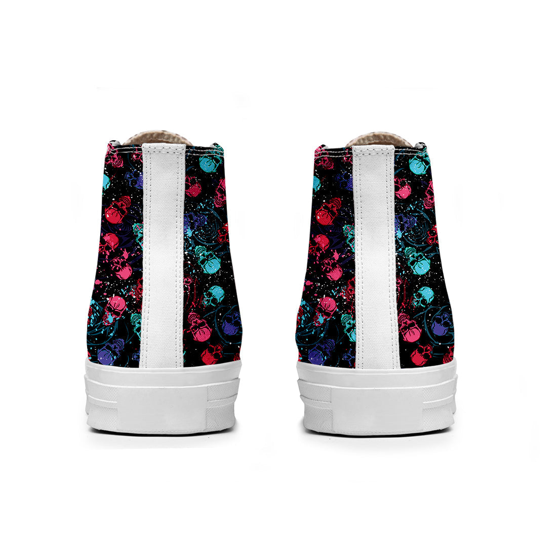 Resalta tu estilo con las zapatillas de lona de caña media Skeleton para hombre y mujer