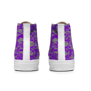 Resalta tu estilo con las zapatillas de lona de caña media Skeleton para hombre y mujer
