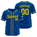 Camiseta de béisbol personalizada con diseño bordado & estilo hip hop & color azul rey