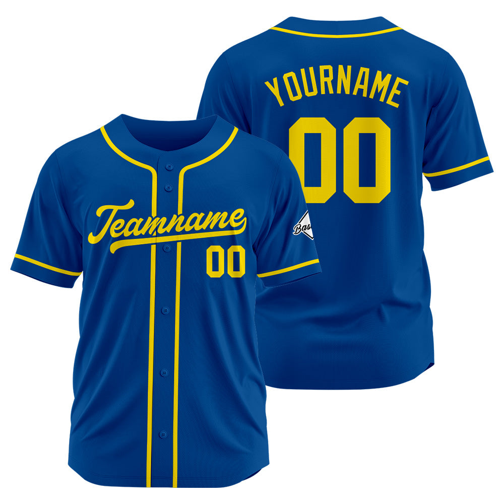 Camiseta de béisbol personalizada con diseño bordado & estilo hip hop & color azul rey