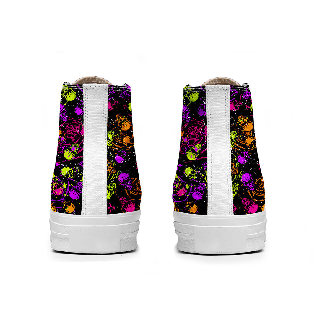 Resalta tu estilo con las zapatillas de lona de caña media Skeleton para hombre y mujer