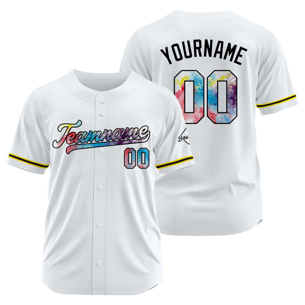 Camiseta de béisbol blanca personalizada con diseño bordado Camisetas de béisbol de hip hop personalizadas