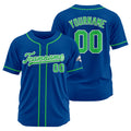 Camiseta de béisbol personalizada con diseño bordado & estilo hip hop & color verde azulado