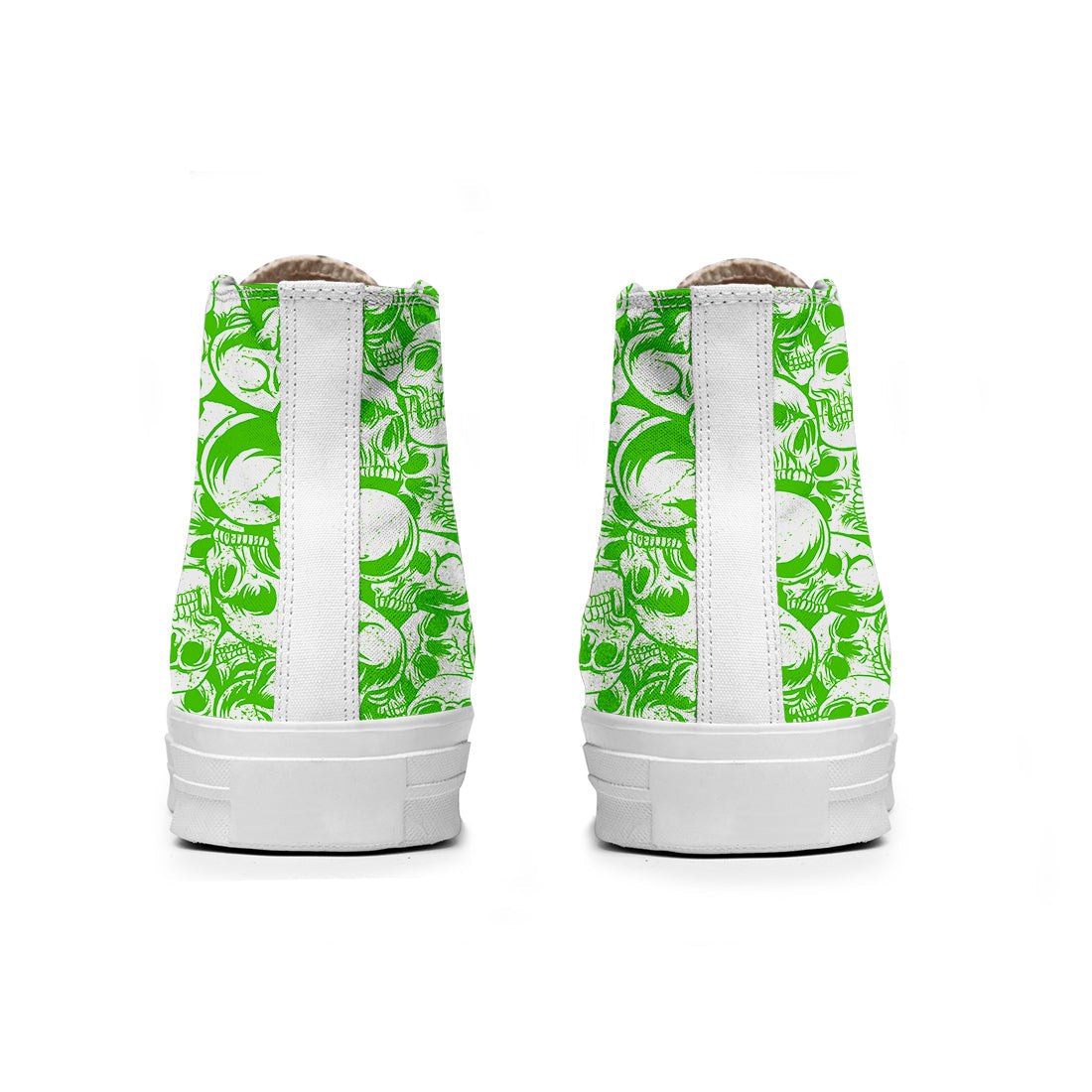 Resalta tu estilo con las zapatillas de lona de caña media Skeleton para hombre y mujer