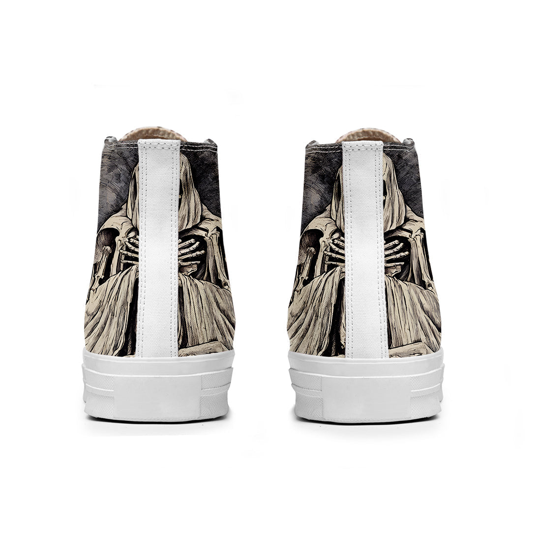 Resalta tu estilo con las zapatillas de lona de caña media Skeleton para hombre y mujer