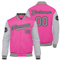 Chaqueta universitaria personalizada estilo Letterman para hombres-mujeres y jóvenes-color rosa