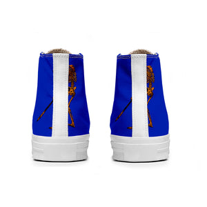 Resalta tu estilo con las zapatillas de lona de caña media Skeleton para hombre y mujer