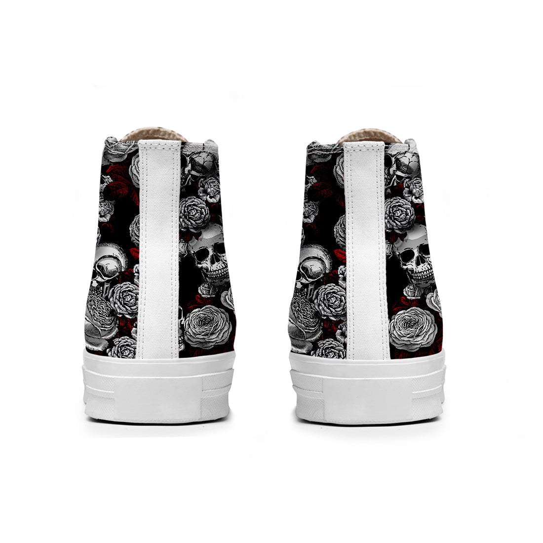 Resalta tu estilo con las zapatillas de lona de caña media Skeleton para hombre y mujer