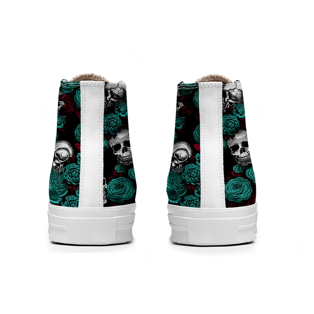 Resalta tu estilo con las zapatillas de lona de caña media Skeleton para hombre y mujer