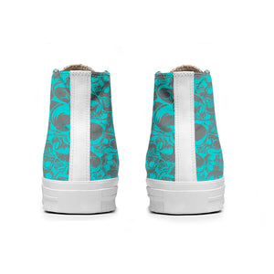 Resalta tu estilo con las zapatillas de lona de caña media Skeleton para hombre y mujer