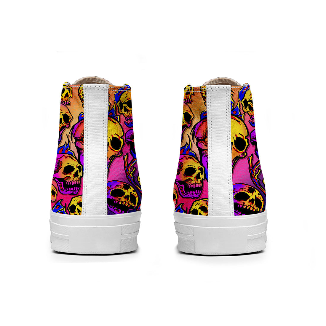 Resalta tu estilo con las zapatillas de lona de caña media Skeleton para hombre y mujer
