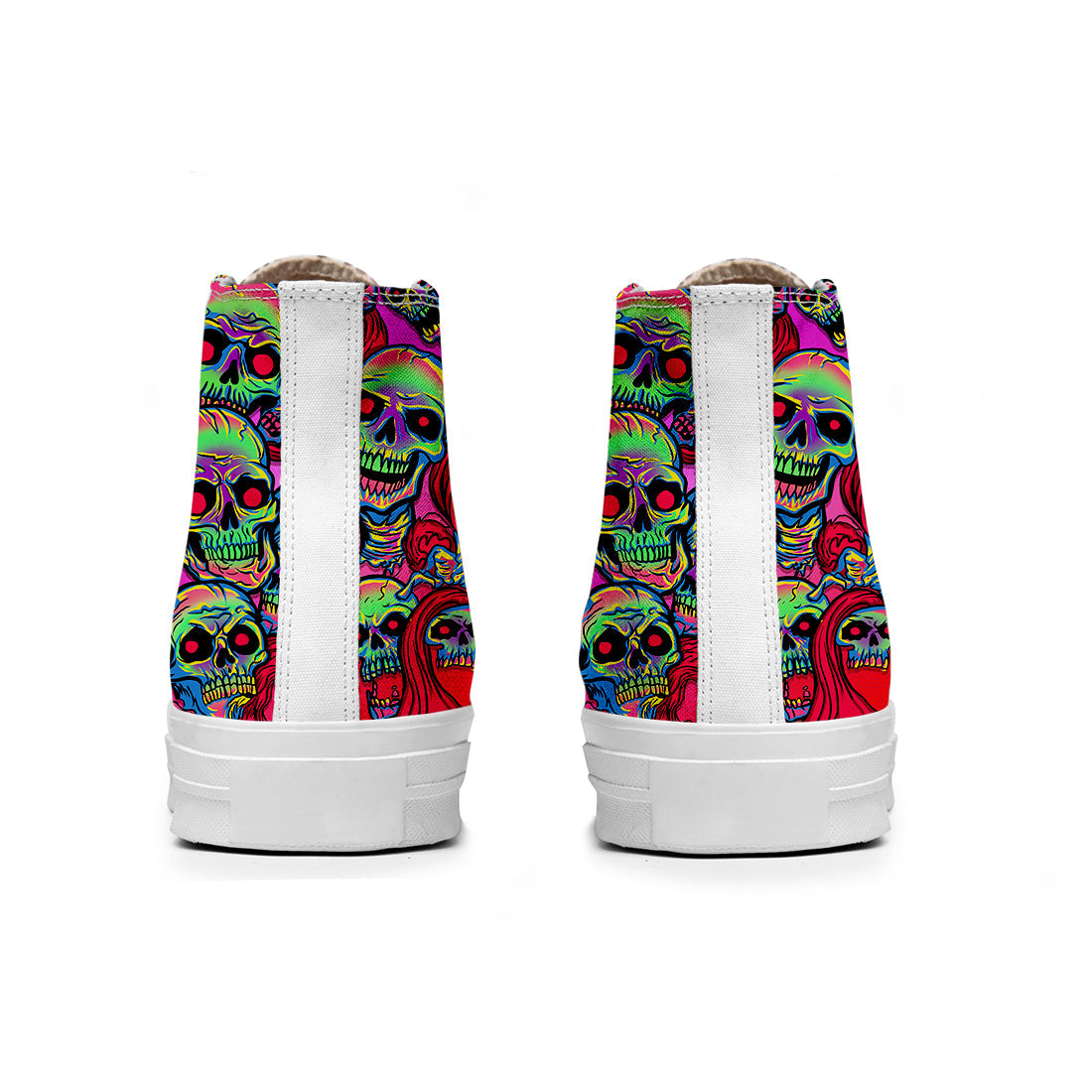 Resalta tu estilo con las zapatillas de lona de caña media Skeleton para hombre y mujer