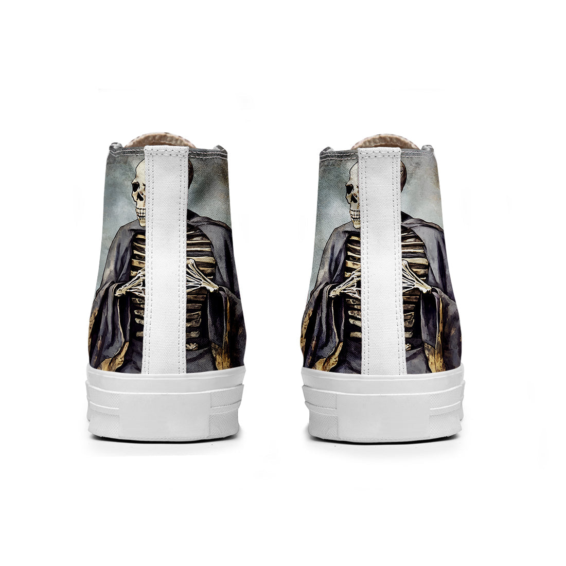 Resalta tu estilo con las zapatillas de lona de caña media Skeleton para hombre y mujer