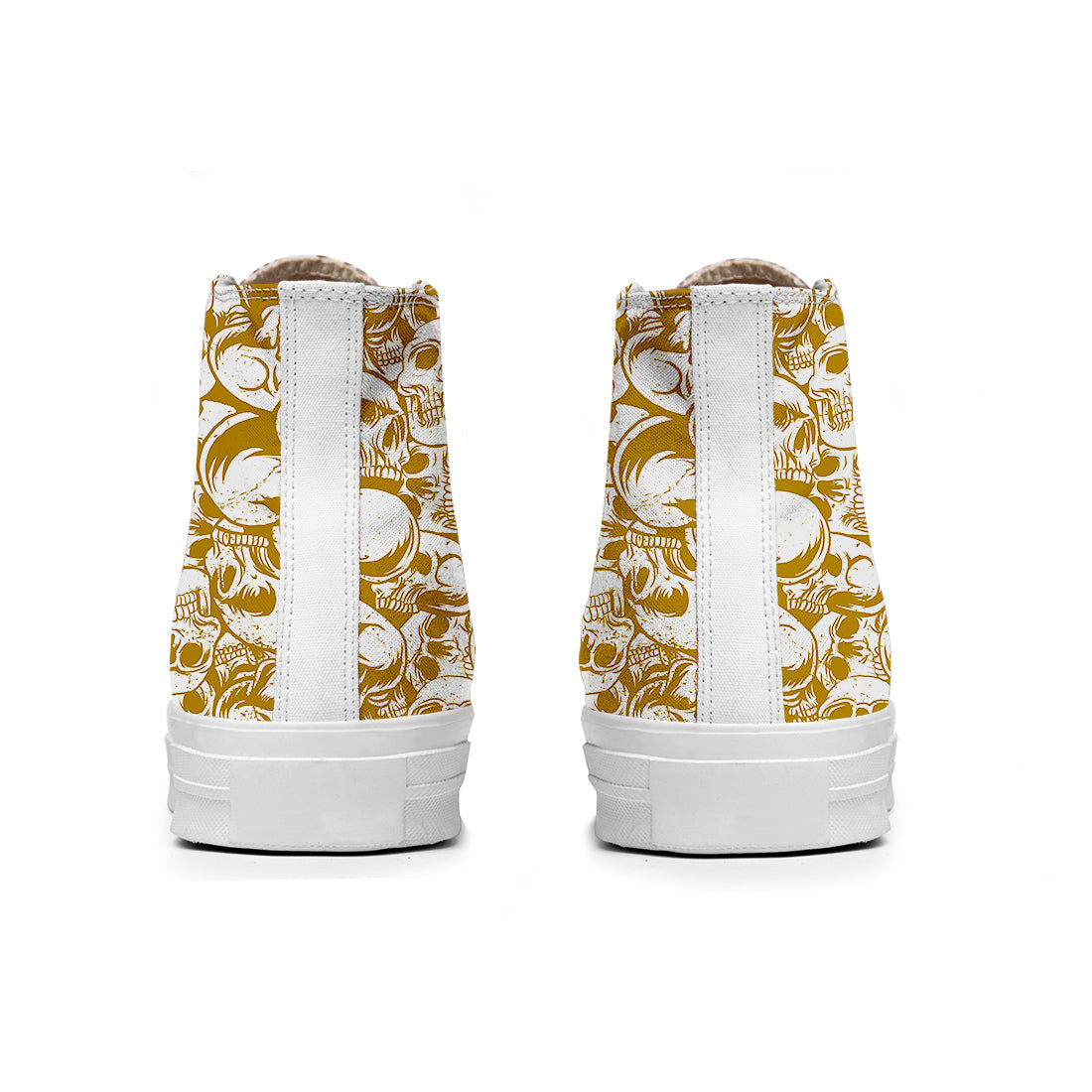 Resalta tu estilo con las zapatillas de lona de caña media Skeleton para hombre y mujer