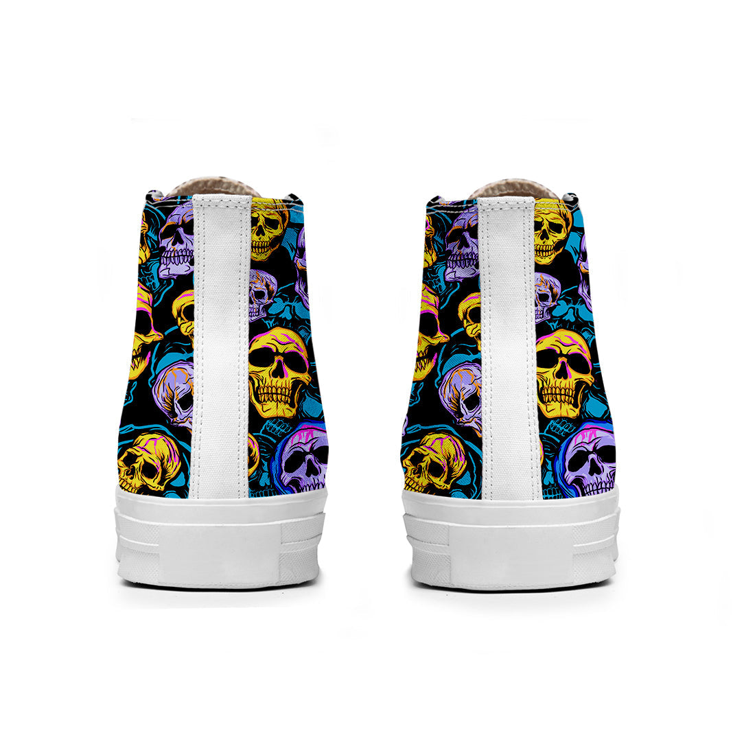 Resalta tu estilo con las zapatillas de lona de caña media Skeleton para hombre y mujer