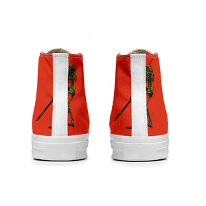 Resalta tu estilo con las zapatillas de lona de caña media Skeleton para hombre y mujer