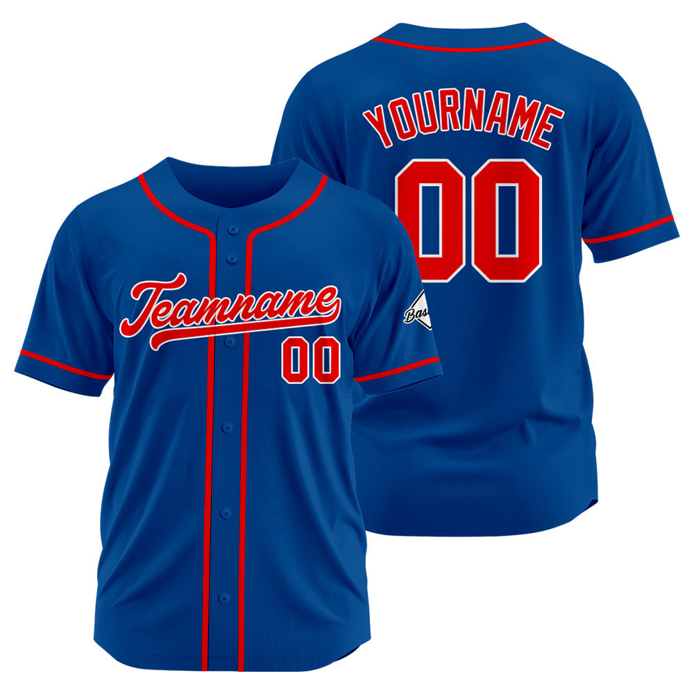 Camiseta de béisbol personalizada con diseño bordado & estilo hip hop & color rojo real