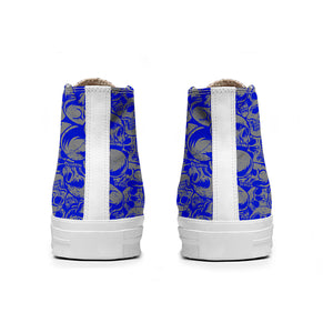 Resalta tu estilo con las zapatillas de lona de caña media Skeleton para hombre y mujer
