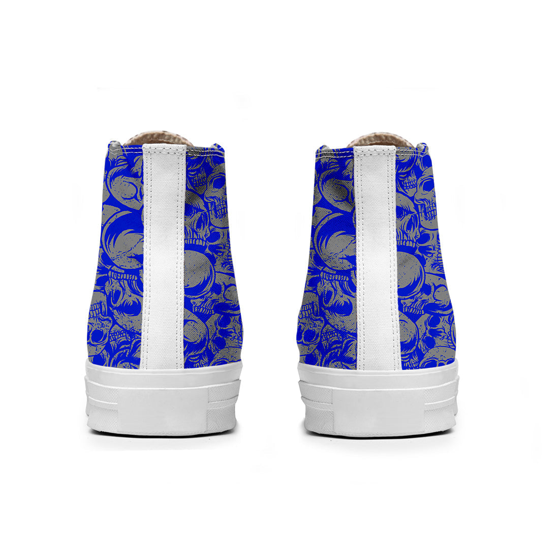 Resalta tu estilo con las zapatillas de lona de caña media Skeleton para hombre y mujer