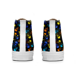 Resalta tu estilo con las zapatillas de lona de caña media Skeleton para hombre y mujer