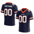custom authentic football jersey navy-white-orange mesh