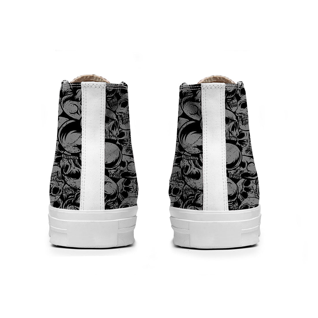 Resalta tu estilo con las zapatillas de lona de caña media Skeleton para hombre y mujer