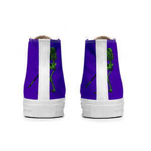 Resalta tu estilo con las zapatillas de lona de caña media Skeleton para hombre y mujer