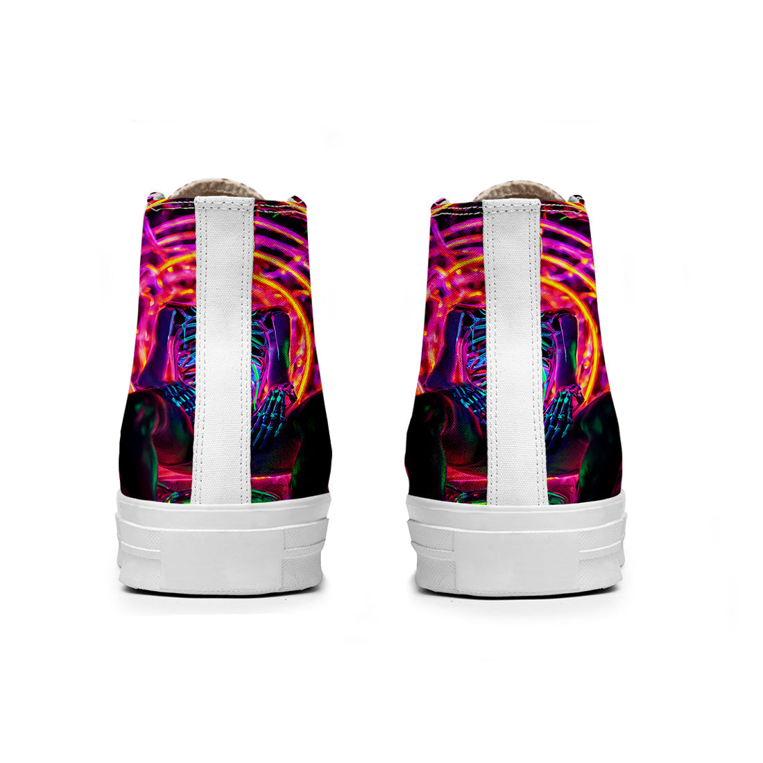 Resalta tu estilo con las zapatillas de lona de caña media Skeleton para hombre y mujer
