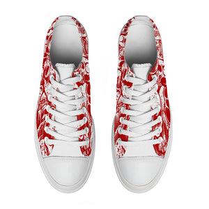 Resalta tu estilo con las zapatillas bajas de lona Skeleton para hombre y mujer
