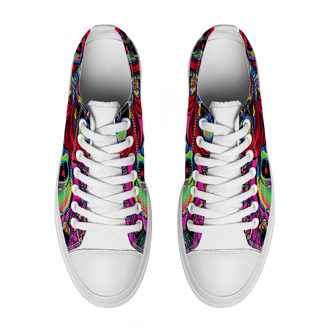 Resalta tu estilo con las zapatillas bajas de lona Skeleton para hombre y mujer