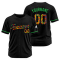 Camisetas de béisbol negras personalizadas con diseño bordado y estilo hip hop