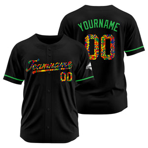 Camisetas de béisbol negras personalizadas con diseño bordado y estilo hip hop