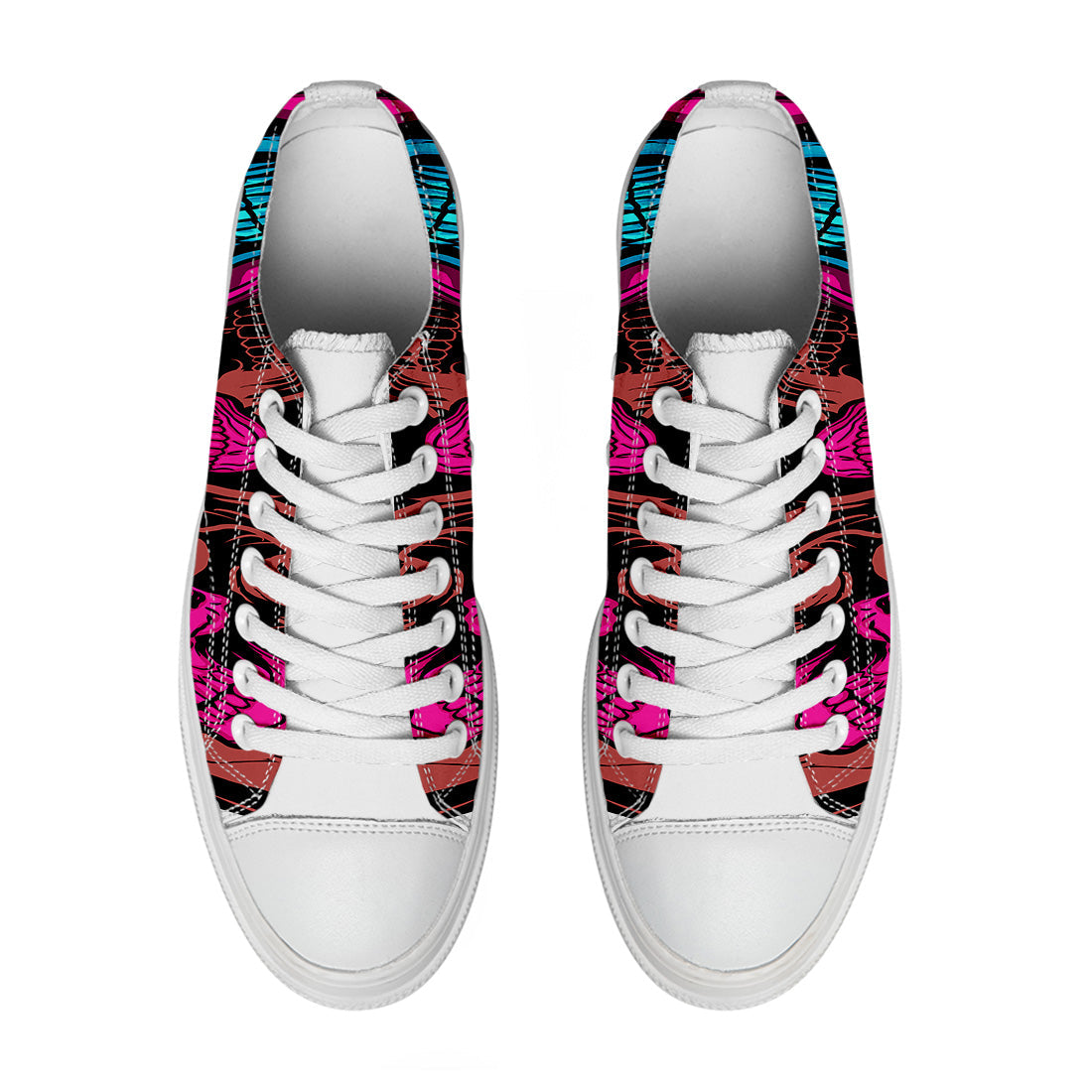 Resalta tu estilo con las zapatillas bajas de lona Skeleton para hombre y mujer