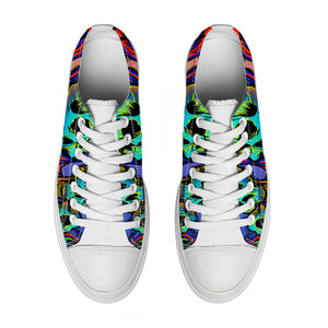 Resalta tu estilo con las zapatillas bajas de lona Skeleton para hombre y mujer