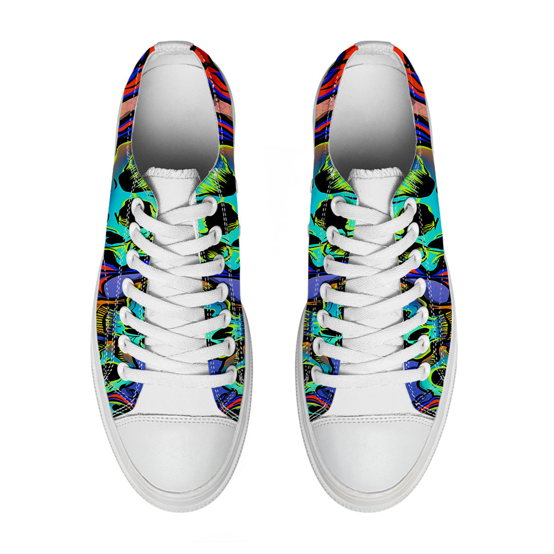 Resalta tu estilo con las zapatillas bajas de lona Skeleton para hombre y mujer